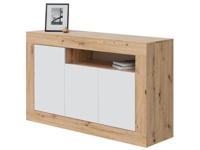 BUFFET 3 PUERTAS MOD. BALTIK ACABADO ROBLE NODI / BLANCO ARTIK