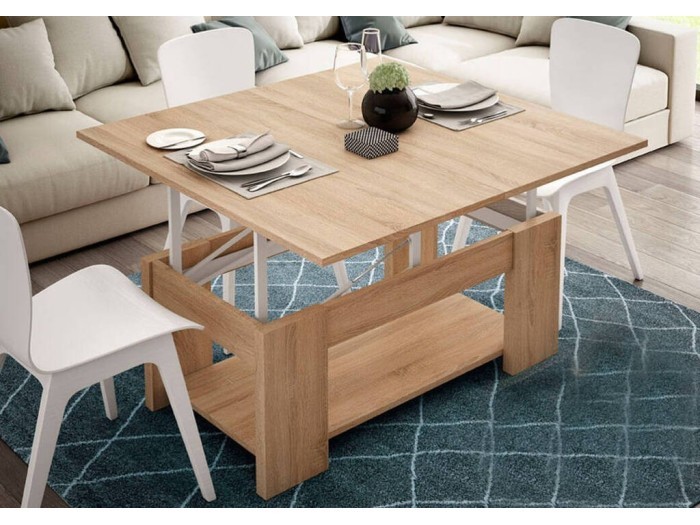 MESA DE CENTRO CONVERTIBLE EN MESA COMEDOR MC 227 AUXI 2