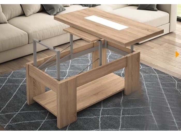 MESA DE CENTRO CONVERTIBLE EN MESA COMEDOR MC 227 AUXI