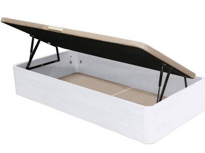 CANAPÉ CON APERTURA LATERAL BLANCO 90 X 190 CM