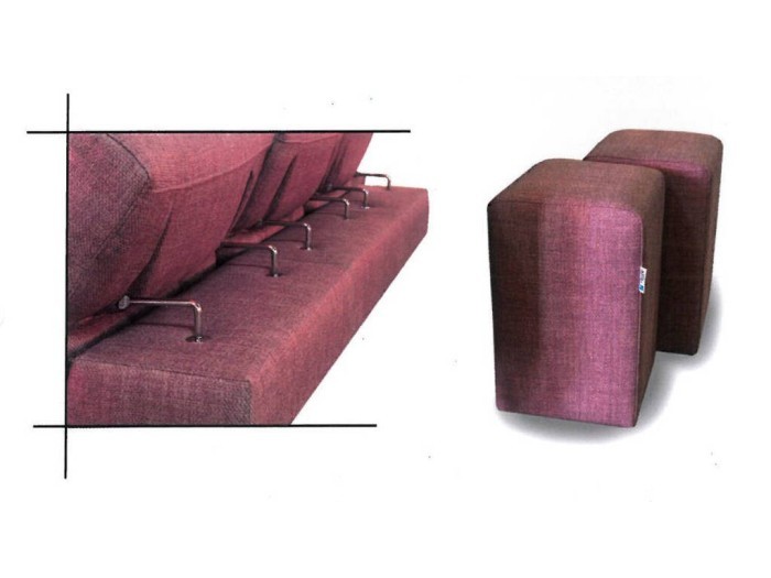 CHAISE LONGUE MOD. AQUA 285 CM PATA ALTA VISTA DE FRENTE IZQUIERDA TAPIZADO OFERTA 2